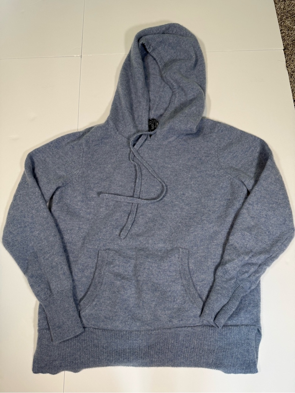 Girls Saks Fifth Avenue 100% Cashmere Pullover Hoodie Blue size M